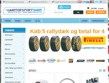Tablet Screenshot of motorsportshop.dk